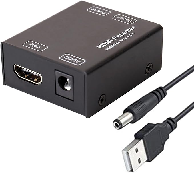 DTECH HDMI Signal Amplifier Booster Repeater 4K 60Hz YUV 444 18Gbps 1080P HDCP 2.2 CEC 3D 4K2K Extender Boost up to 164 Feet Compatible with VR TV Box Blu-ray Player HDTV Monitor Projector Computer