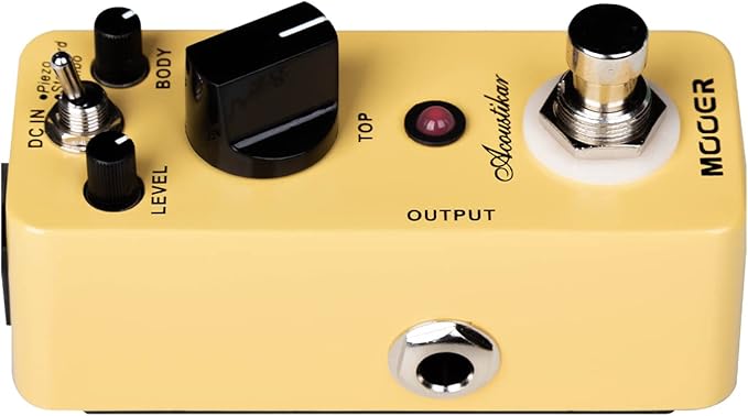 MOOER Acoustikar Acoustic Guitar Pedal Simulator Pedal, 3 Modes Piezo/Standard/Jumbo, Nature and Smooth Acoustic Guitar Sound
