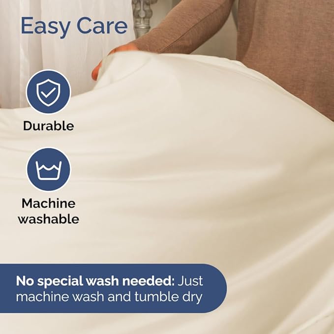 Full XL Bed Sheet Set - 4 Piece Extra Long Extended Full XL Sheets - Soft, Breathable & Cooling - Fits 8” to 16" Mattress w/ Deep Pockets - 54" x 80" - Easy-Fit, Wrinkle & Fade Resistant - Off White