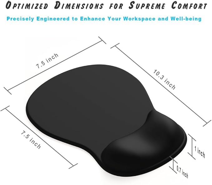 ErgoComfort Gel Wrist Rest Mouse Pad-Ergonomic Office Mousepad with Wrist Support-Non-Slip, Design Desk Accessories Mat for Home&Game Decor (08Sunset Fade)