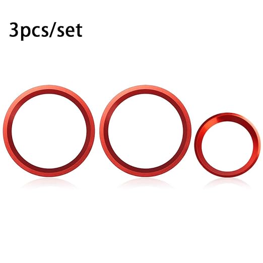 Auovo AC Climate Control Knob Outer Ring Covers Accessories for Subaru Forester 2019-2024 / Crosstrek 2018-2022 2023 / Impreza 2017-2023 Interior for Car Air Condition Switch Control Trim (Red)