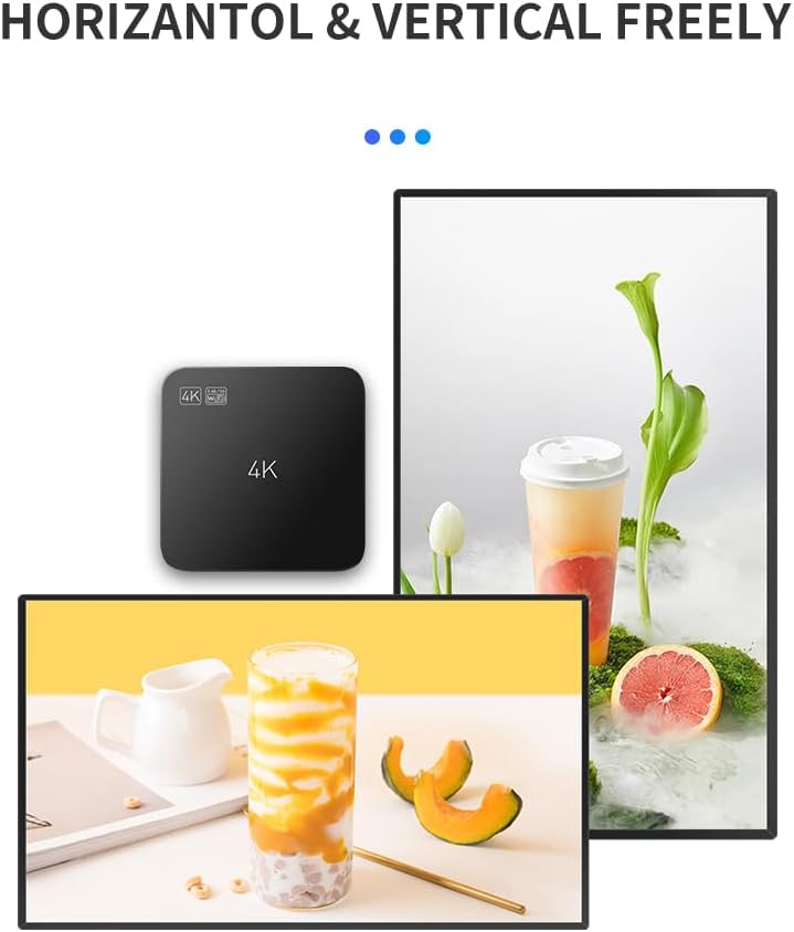 Lunzn Digital Signage Advertising Display Box Commercial AD Media Player for Restaruant Shopping Mall Marketing Business (YM05/1+8G)