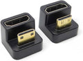 Kado 180 Degree Mini HDMI to HDMI 4K 60Hz Adapter U Shaped Mini HDMI Male to HDMI Female Extender Converter for Portable Monitor, Laptop, Tablet, Camera and Projector (Dual Combo Up Down Angle)