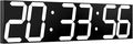 CHKOSDA Digital Wall Clock, Oversize Led Digital Clock with Auto Dimmer, Huge Countdown Timer with Remote Control, 27" Wide Led Display, 6 Digits, Wall Mount, Date and Temperature (White)