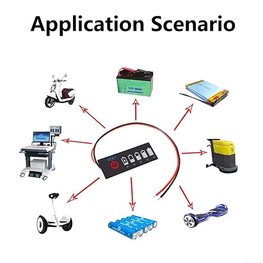 Compact 5S 18 5V 21V Battery Level Indicator with Ternary Lithium Display for Real Time Charge Monitoring on Lithium and Batteries