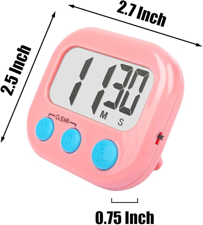 Classroom Timers for Teachers Kids Large Magnetic Digital Timer Teacher Supplies 24 Pack-Blue Pink