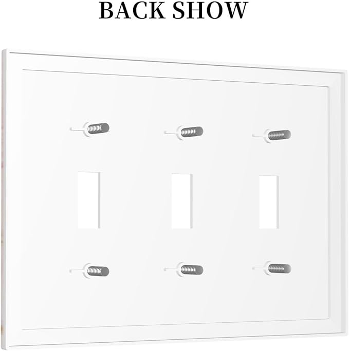 Bvtewkhz Floral Birds Morris 3 Gang Triple Toggle Decorative Outlet Covers Light Switch Plate Electrical Receptacle Switchplate For Bathroom Kitchen Bedroom