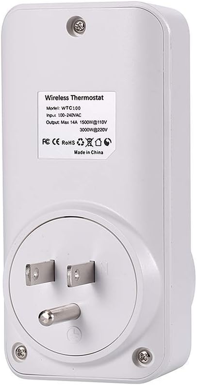SENSTREE DIGITEN Wireless Temperature Controller, Remote Control Detect Temp, Digital Remote Thermostat, Plug-in Thermostat Outlet