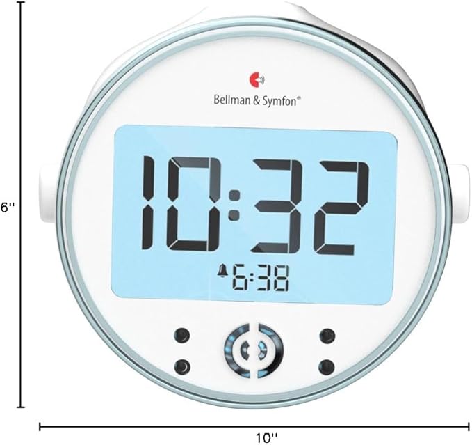 Bellman & Symfon Vibrating Alarm Clock Pro with Bed Shaker - Loud Alarm, Flashing LED Night Lights for Heavy Sleepers, Hard of Hearing and Deaf People - Alarm Clocks for Bedrooms with Backup Batteries