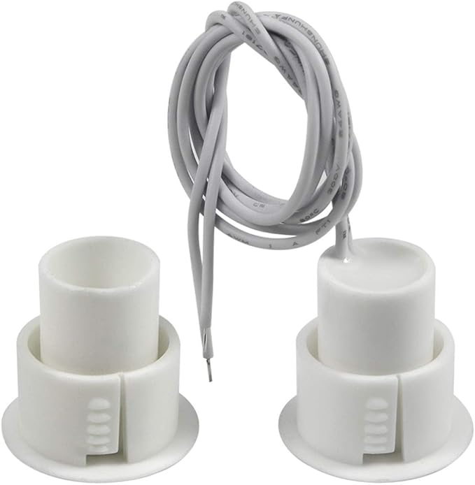 BNYZWOT Recessed Door Contacts NC Security Alarm Window Sensors With Magnetic Reed Switch. 3⁄4 Inch Door Contact Position Switches DCS Work with All Access Control and Burglar Alarm Systems White 5pcs