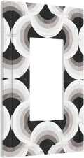 Bvtewkhz Black/White Art Marble 1 Gang Single Rocker Decorative Light Switch Covers Electrical Faceplate Switch Plates for Bathroom Kitchen Home