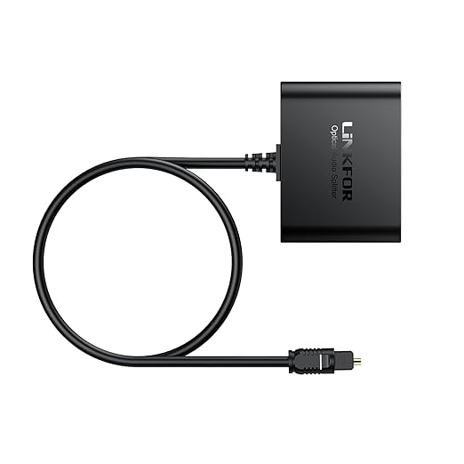 LiNKFOR Optical Cable Splitter 1x3 SPDIF Toslink with 1PCS Optical Audio Cable Toslink Splitter 1 in 3 Out Support LPCM 2.0 DTS Dolby-AC3 Compatible with PS3 DVD HDTV STB Etc