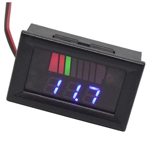 Battery Charge Level Indicator Car Battery Capacity Meter Tester Checker 12V-72V Blue Motorcycle Checker Auto Tester Fuel Gauge Indicator