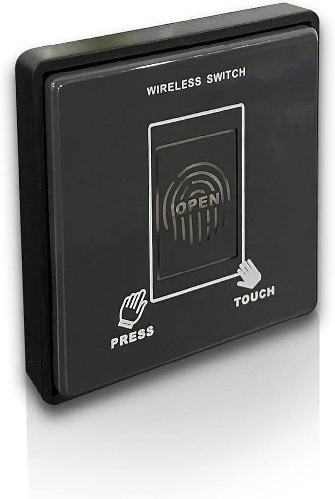 WiFi Access Control 400lb Holding Force Electic Magnetic Door Lock System Kit with Remote and Smartphone app Control, paired with Wireless Push Panel Switch (Wireless Push Panel Switch)