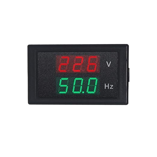 KETOTEK Digital AC Voltmeter Panel Mounting Meter AC80-300V Frequency Counter 45.0-65.0 HZ LED Display Voltage Volt Frequency Meter Tester Gauge