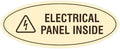 Signs ByLITA Oval Electrical Panel Inside Sign (Ivory/Dark Brown) - Large