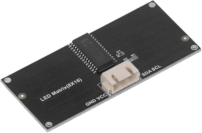 Chiffonade LED Control Module 8x16 Panel I2C Communication - 128 LED Display Board DC3.3-5V for Single Board Computers
