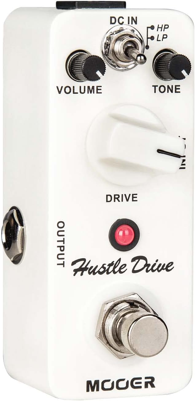 MOOER Hustle Drive Electric guitar distortion pedal, 2 working modes: high/low peak mode, suitable for different musics