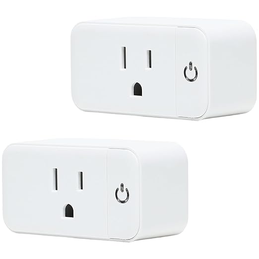 Lunabode LED Smart Plug - 2 Pack Smart Home 2.4G Wi-Fi Plugs Outlet Works with Echo, Alexa & Google Home | Smart Plug for Home with Timer, Remote,Voice & Group Controller | No Hub Required