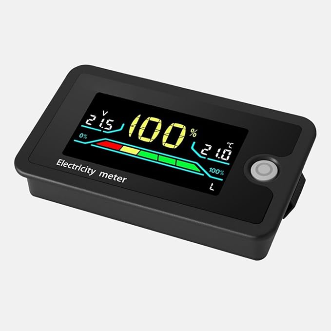 RSHuiOUXX DC8-100V Electricity Meter Digital LCD Display Car Battery Charging Levels Indicators Leads Acid Lithiums Voltmeter