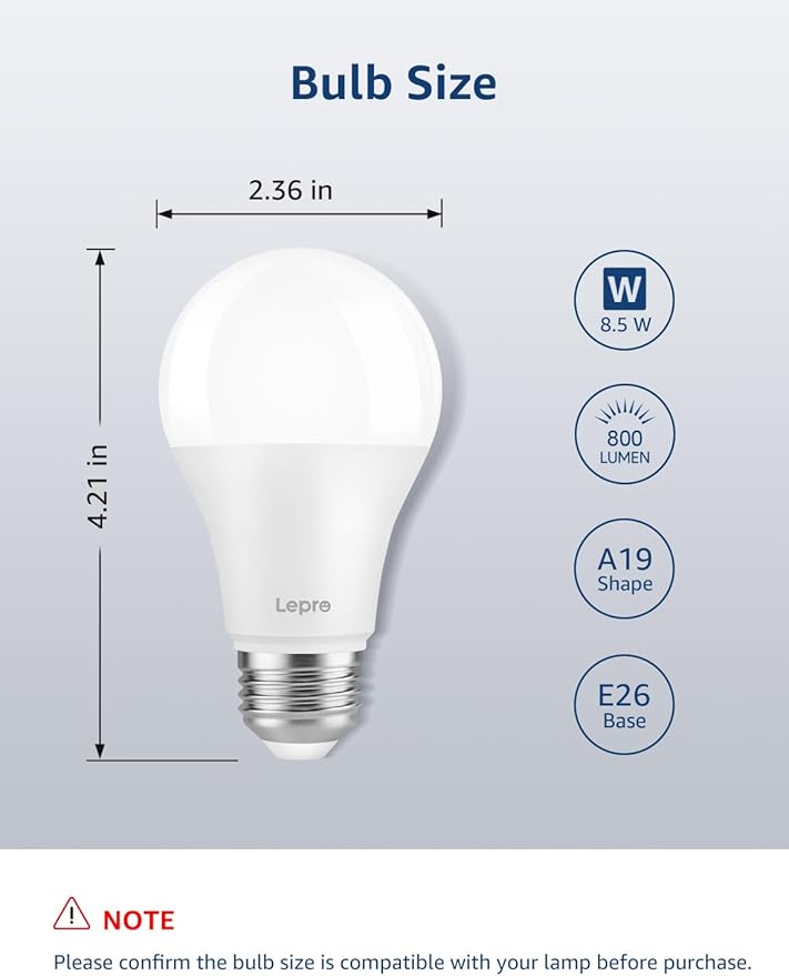 Lepro B1 AI Smart Light Bulbs - WiFi & Bluetooth RGBWW Color Changing LED Bulb Works with Alexa & Google Assistant, Personalized Al Lighting Designer, AI Voice Control, Music Sync, 2.4GHz Only, 4 Pack