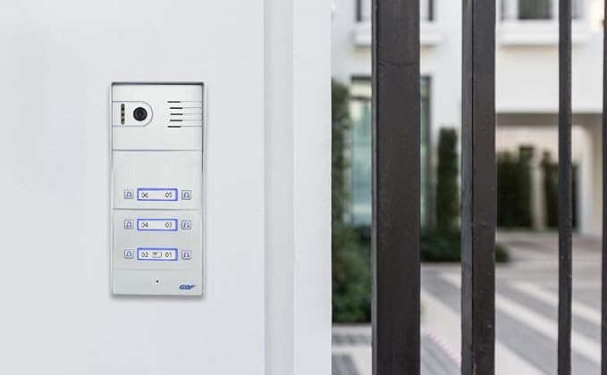 GBF Smart Video Door Station/Smart Video Intercom System for 6 Unit Apartment (Surface Mounted)- GBF-PL963PM6U, 1080P Camera, Built in POE, Control Two Locks remotely, Built in RFID Reader