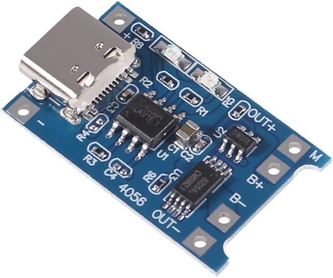Gebildet 10pcs TP4056 Type-C Input Interface USB 5V 1A 18650 Lithium Battery Charger Module Charging Board with Dual Protection Function