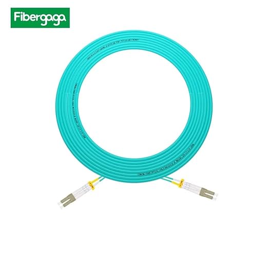 Fibergaga 3m(10ft) OM3 LC to LC Fiber Patch Cable,10GB/40GB Multimode Duplex 50/125µm 2.0mm Fiber Optic Cable Length Option: 0.5M(1.6ft)-100M(328ft)