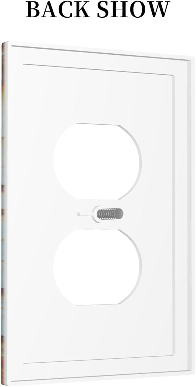 Bvtewkhz Dogs Funny Puppy Pets Vintage Duplex Outlet Decorative Outlet Covers Light Switch Plate Electrical Receptacle Switchplate For Bathroom Kitchen Bedroom