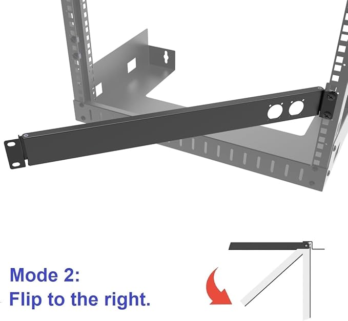 QiaoYoubang 1U Hinged Rack Panel 2D XLR HDMI Audio Rack Mount Panel for 19 inches Rack Mount (2D)