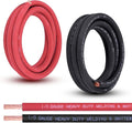 Shirbly 1/0 Gauge Battery Cable, 10FT Red + 10FT Black 1/0 AWG Pure Copper Wire Welding Cable, for Automotive, Battery, Solar and Generator, Standard USA OFC Wire
