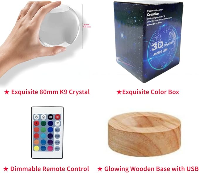 3D LED Cat Night Light, 16 Color Changing Lamp with Dimmable Remote Control