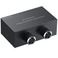 PROZOR RCA Switch 4 Way Bi-Directional RCA Splitter with Volume Control and Switch Button, R/L Audio Selector with No Power Supply Needed for DVD Stereo Speaker CD Player