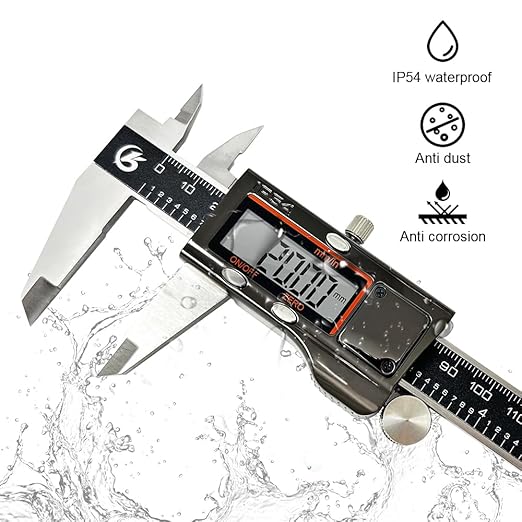 KETOTEK Digital Caliper, 12 Inch/300mm Vernier Caliper Measuring Tool with Stainless Steel, IP54 Splash Proof, Electronic Micrometer LCD Screen Auto-Off, Inch/Millimeter Conversion for 3D Printing