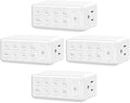 TOPELER Countdown Digital Timer Outlet, Plug-in Timer for Electrical Outlets with Repeat Function, Manual Override, Up to 4H Auto Shut Off Switch for Indoor Lamp, Fan, Aquarium, 1875W, ½ HP, 4 Pack