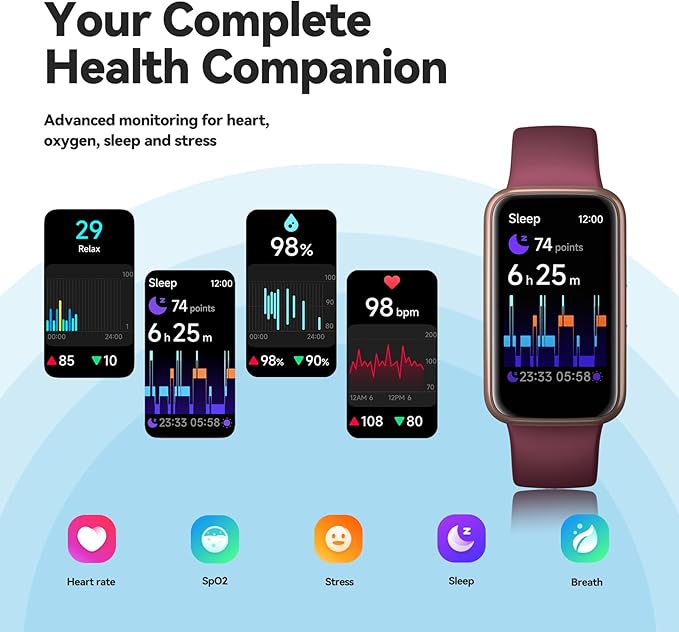 Enfit Fitness Trackers,Smart Watch with 1.47" Color Screen,100+Sport Modes Fitness Watch with Heart Rate Sleep Monitor, Pedometer Step Counter Watch, 3TAM Waterproof Activity Trackers for Women Men,PL