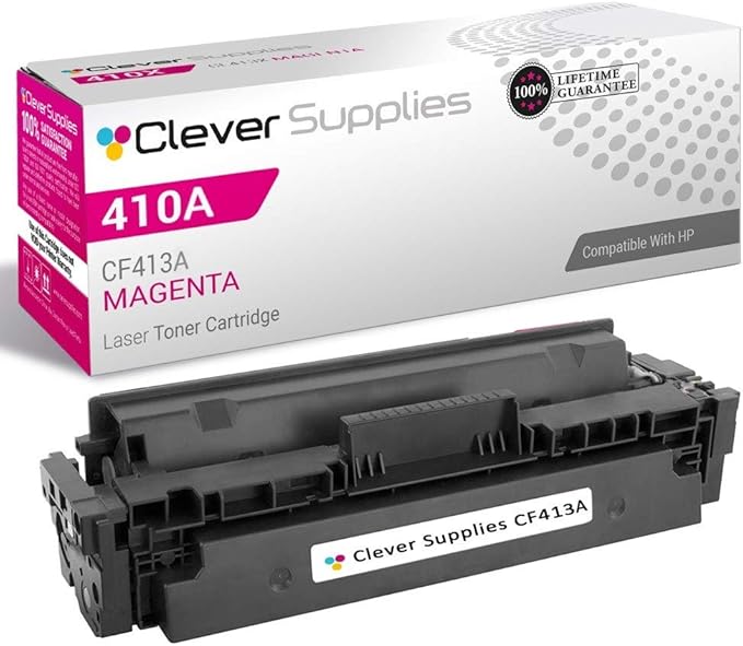 CS Replacement Toner Cartridge Compatible with HP 410A CF413A Magenta Pro M452 M452dn M452dw M452nw M477 M477fdw M477fnw Pro M477fdn M452dn M452dw
