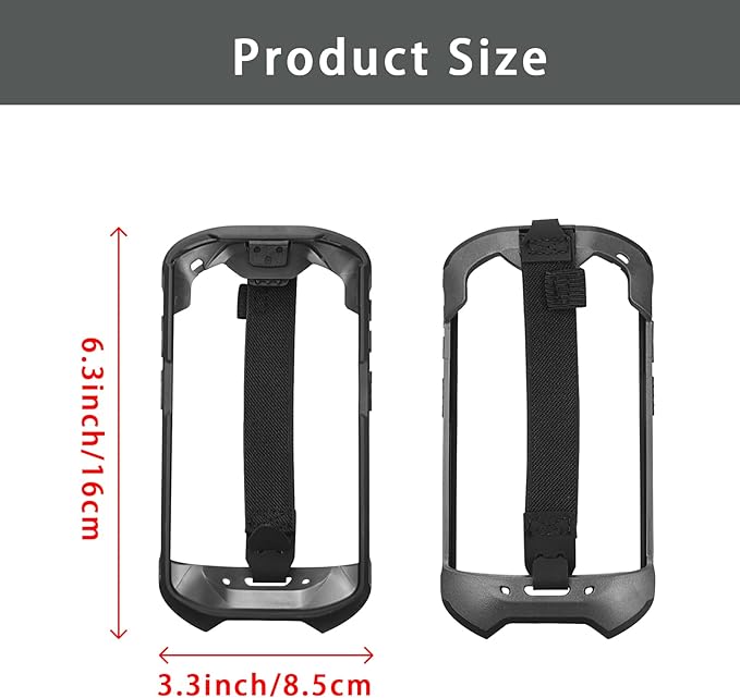 Protective Cover Bumper Case Rugged Boot with Hand Strap for Zebra TC51 TC510K TC52 TC56 TC57,Slim TPU Scanner Cover,Barcode Touch Mobile Computer Accessories (Black)