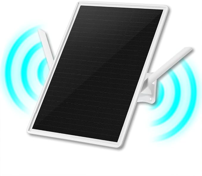 WiFi Extender Signal Booster Solar Battery Outdoor,Long Range up to 300-feet,Internet 2.4G WiFi Extender Booster,Wireless Signal Booster WiFi Repeater 300Mbps,Applicable to 2.4G Router (33 * 26CM)
