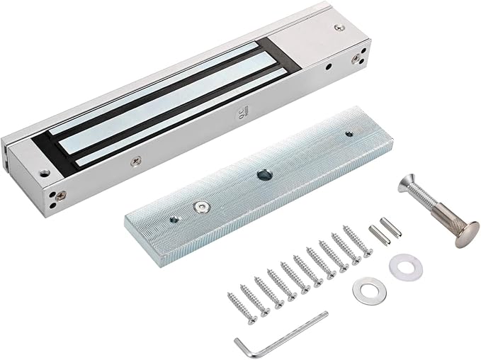 Electric Magnetic Lock 280KG 600LBS Holding Force Electromagnet Lock 12V Fail Safe NC Mode Single Door for Access Control System