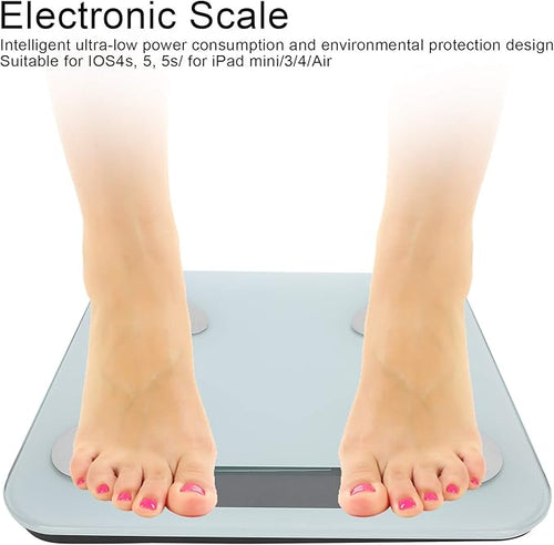 Advanced Smart Body Fat Scale Bluetooth Weight Scale with High Precision Sensors Digital Body Composition Analyzer BMI Measurement for Home Gym Fitness Tracking ABS Material