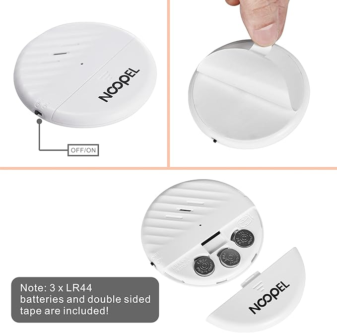 Window Alarms for Home Security 5 Pack, Glass Break Sensor, Window Sensor for Office Safety, Ultra-Loud 125db Advanced Vibration Sensors, Featuring Low Battery Indicator