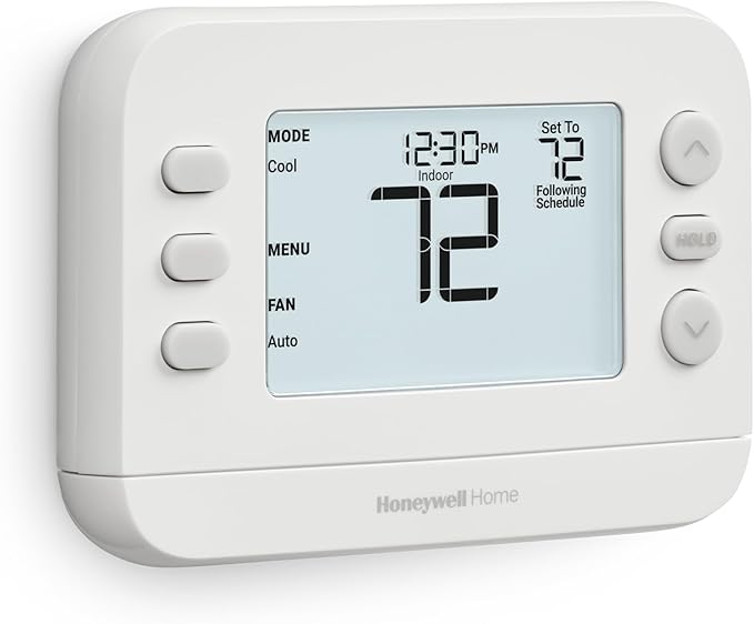 New! Honeywell Home Programmable Thermostat, Single-Stage, 1 Heat/1 Cool Compatibility, 5-2 Day Schedule, X2P, White, RTH20B