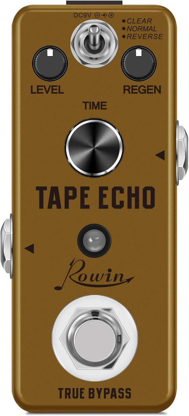 Rowin Tape Echo Delay Digital Guitar Effect Pedal with Storage Function for Timbre and Sound.