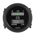 Jayron Lead Acid Battery Indicator Meter Gauge Battery Capacity Meter Waterproof Battery Charge Indicator Hour Meter for Golf Cart Boat Club Cart Forklift and Other Battery Powered Equipment