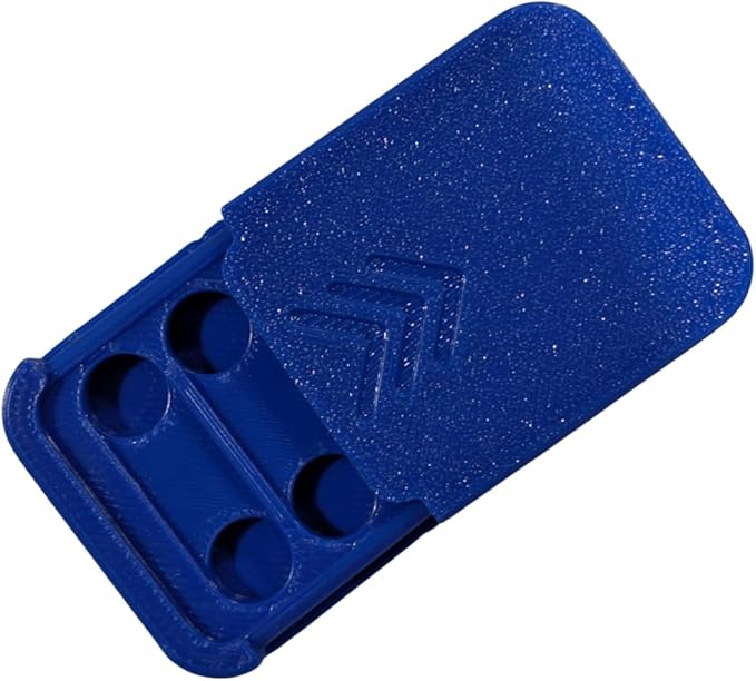 3BP - Size 312 Hearing Aid Battery Case, New Slim Design Pocket Size Storage Container (BLUE SMALL (4))"