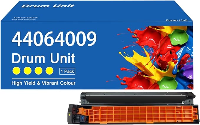AENERN C810/C830 Drum Unit Compatible for OKI 44064012 44064011 44064010 44064009 Imaging Drum Work for OKI C810 C810n C810dn C810cdtn C830 C830n C830dn C830cdtn Printer 1 Yellow