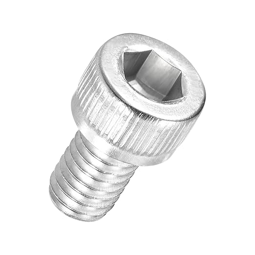 Kozelo 20pcs Socket Head Cap Screws - [M6-1 x 10mm] 304 Stainless Steel Allen Socket Drive for Electrical Motor 3D Printing Fan Engine Replacement Use, Silver