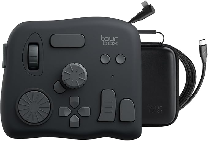TourBox NEO - Customizable Editing Controller, Video Photo Color Grading Speed Editor, Mac/PC Intuitive Control Productivity for Adobe, Davinci and More, Programmable Keyboard Set with Cable and Bag