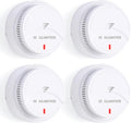 Smoke Detector 4 Pack,Fire Alarms Smoke Detectors with Photoelectric Technology with LED Lndicator and Test Button,Smoke Alarm for Home,Bedroom,Kitchen